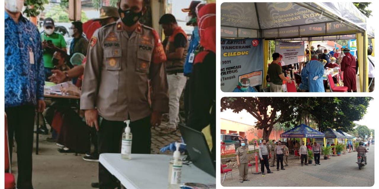 PULUHAM WARGA DI SWAB ANTIGEN DI CBD POLSEK CILEDUG