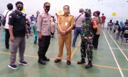 Giat Pengamanan  Vaksin 1 dan 2 di gabung Aman dan Halal di Gor  Sudimara Selatan demi Mensukseskan Program Vaksin Covid 19.