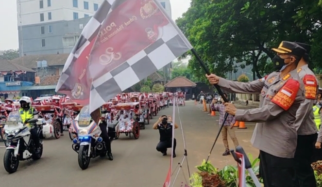 Polri Peduli Gebrak Vaksinasi dan Pemberian Baksos Presisi oleh Akpol 91