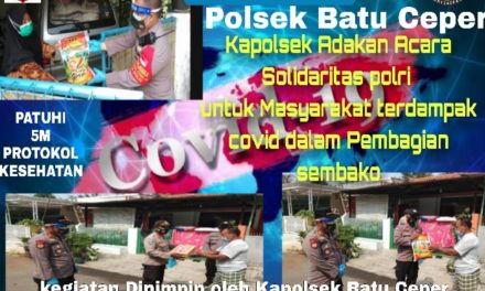 BAKSOS PPKM DARURAT POLSEK BATU CEPER