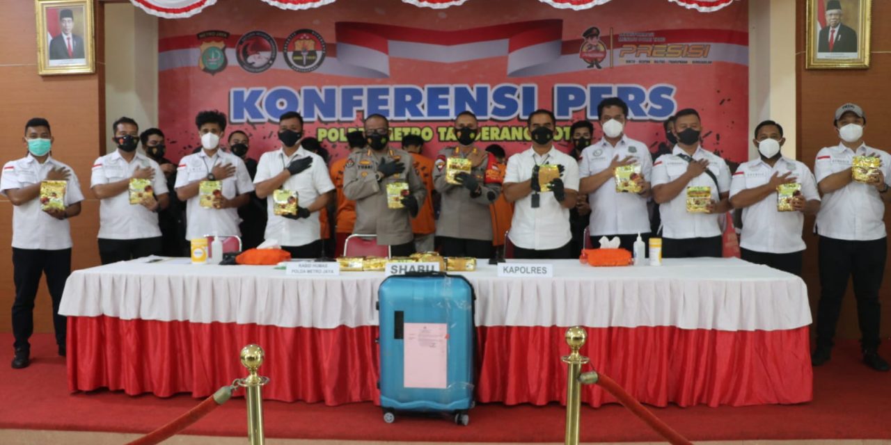 Kado HUT RI ke-76, Jajaran Sat-Resnarkoba Polres Metro Tangerang Kota Ungkap Peredaran Sabu Hampir 19 Kilogram