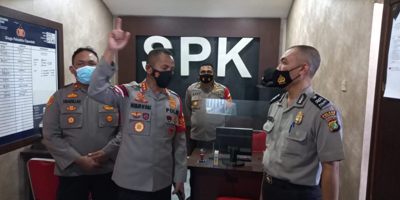 Kapolres Metro Tangerang Kota “Sidak” Pelayanan Publik Di SPK Polsek Cipondoh