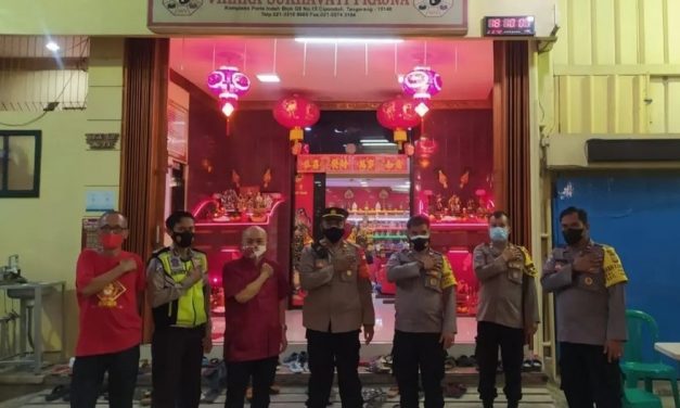 Perayaan Tahun Baru Imlek, Personil Polsek Polsek Cipondoh Polres Metro Tangerang Kota Gelar Pengamanan